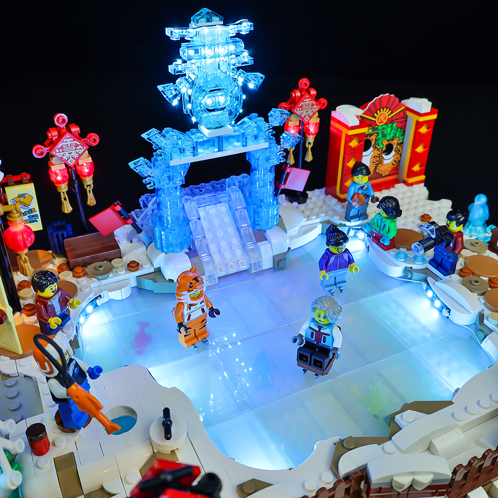 LEGO® Lunar New Year Ice Festival 80109, a rink full of life with Game of Bricks lights