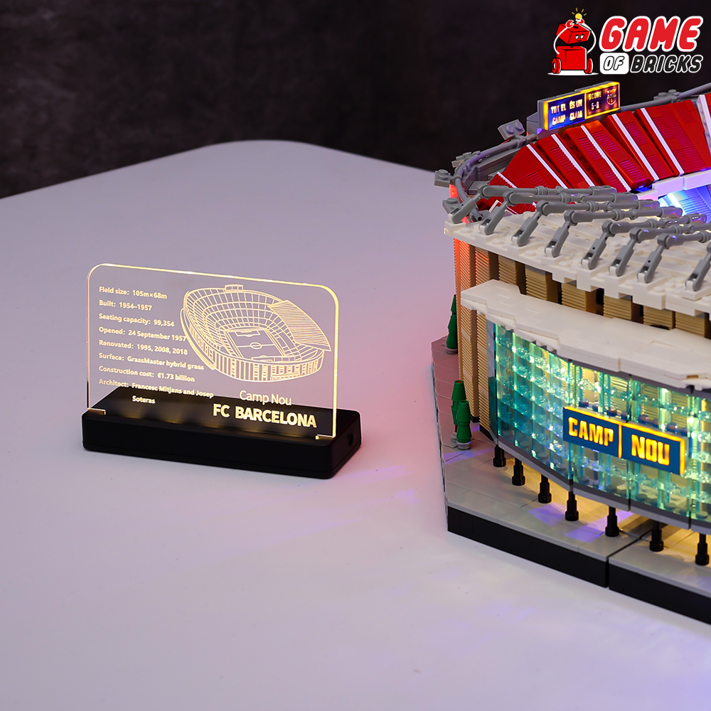 lego camp nou LED Nameplate for LEGO® – FC Barcelona 10284 Farbe:Dark Chocolate Trettraktoren Camp Nou – FC Wohnmobil & Camper mieten
