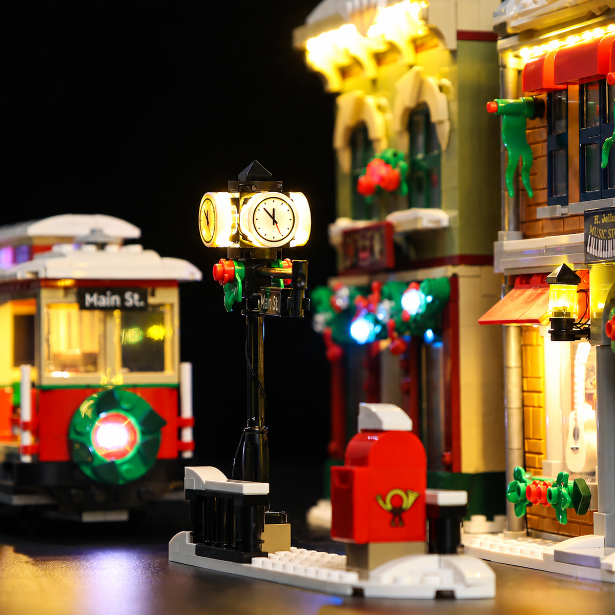 LEGO® Holiday Main Street 10308 light kit: the last tram stop.