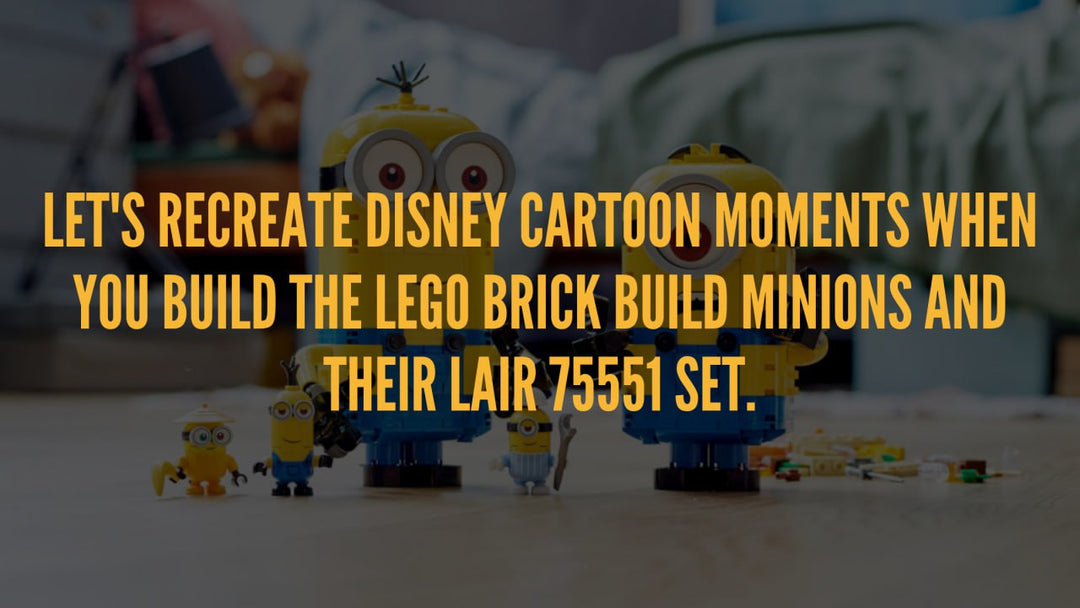 Recreate disney cartoon moments when you build the LEGO Brick build Minions and their Lair 75551 Set.