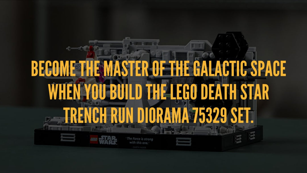 Become the master of the galactic space when you build the LEGO Death Star Trench Run Diorama 75329 Set.