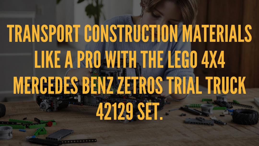 Transport construction materials like a pro with the LEGO 4x4 Mercedes Benz Zetros Trial Truck 42129 Set.