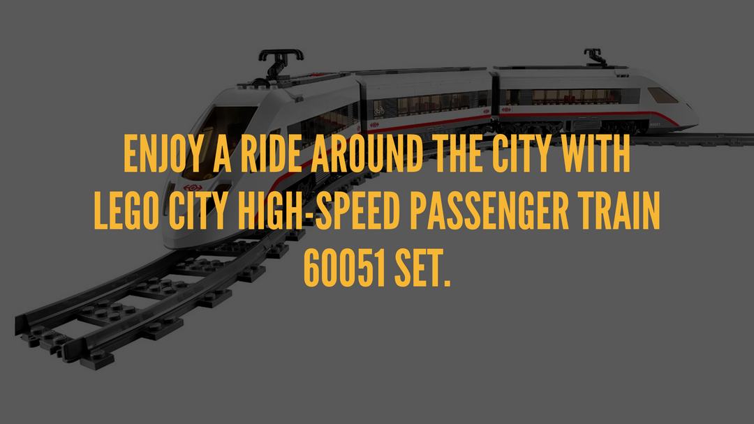 Enjoy a ride around the city with LEGO® City High-Speed Passenger Train 60051 Set.
