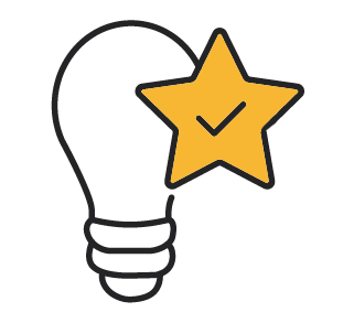 icon bulb star