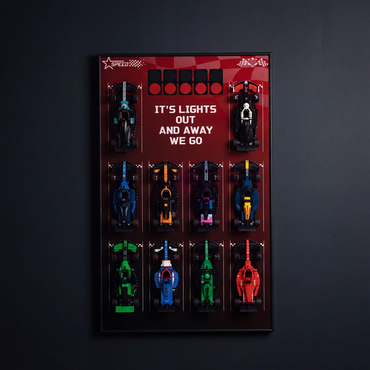 LEGO Speed Champions F1 grid wall mount - hero