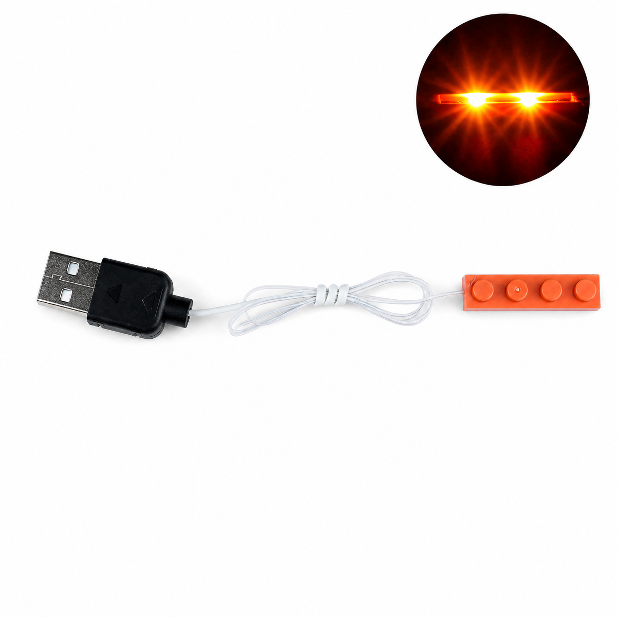 String LED Light Kit for LEGO® — orange detail