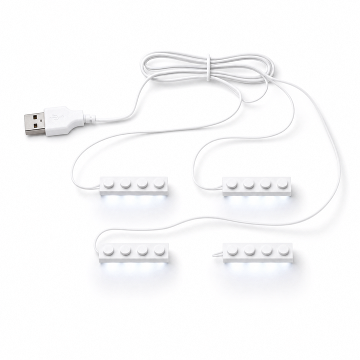 White 4 in 1 USB LED Light Kit