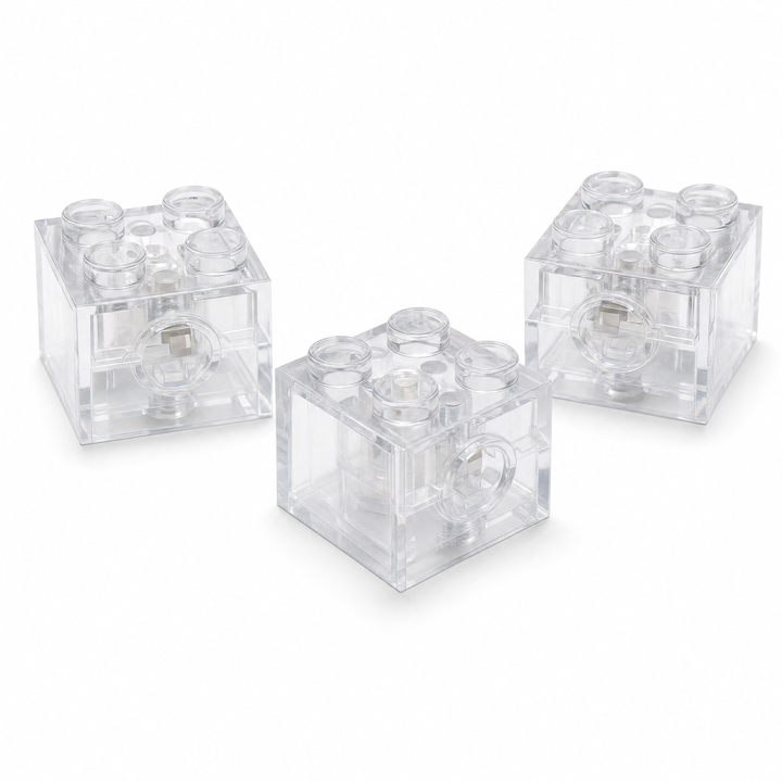 Clear LED light bricks for LEGO