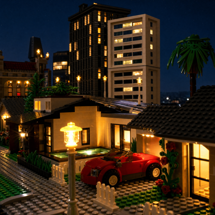 Lights for your own LEGO creations city diorama