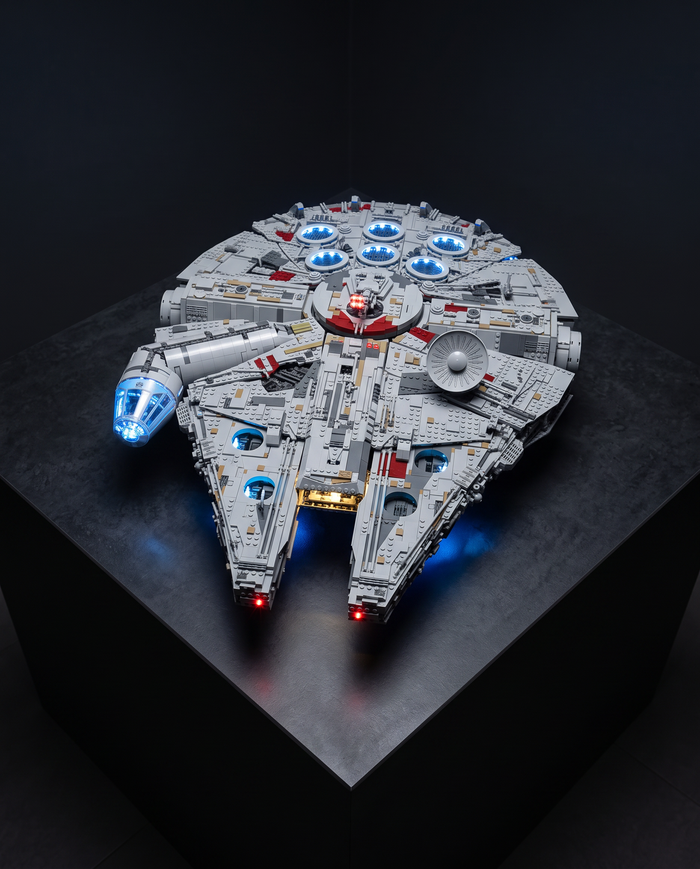 LEGO® Star Wars™ set lit with a Game of Bricks LED light kit