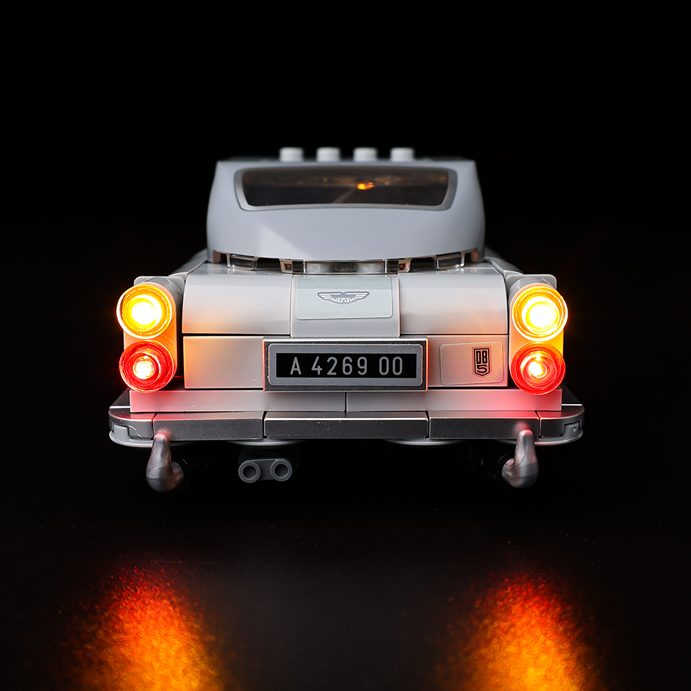 Light Kit for LEGO® 007 Aston Martin DB5 76911 - illuminated rear view