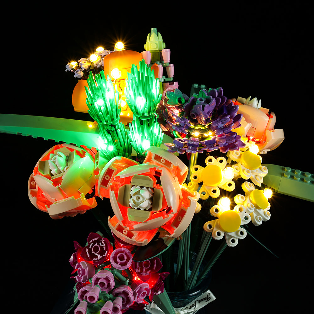 light up flower bouquet with lego light kit