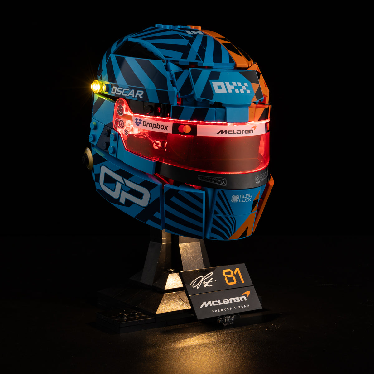 LEGO® McLaren Mastercard F1® Team Oscar Piastri Helmet 43017 Light Kit