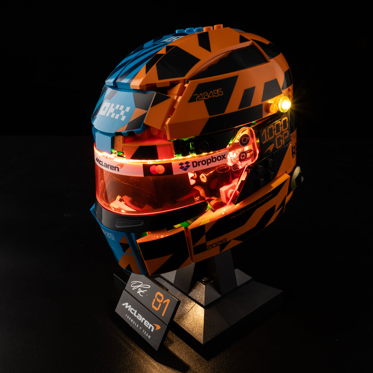 LEGO® McLaren Mastercard F1® Team Oscar Piastri Helmet 43017 Light Kit