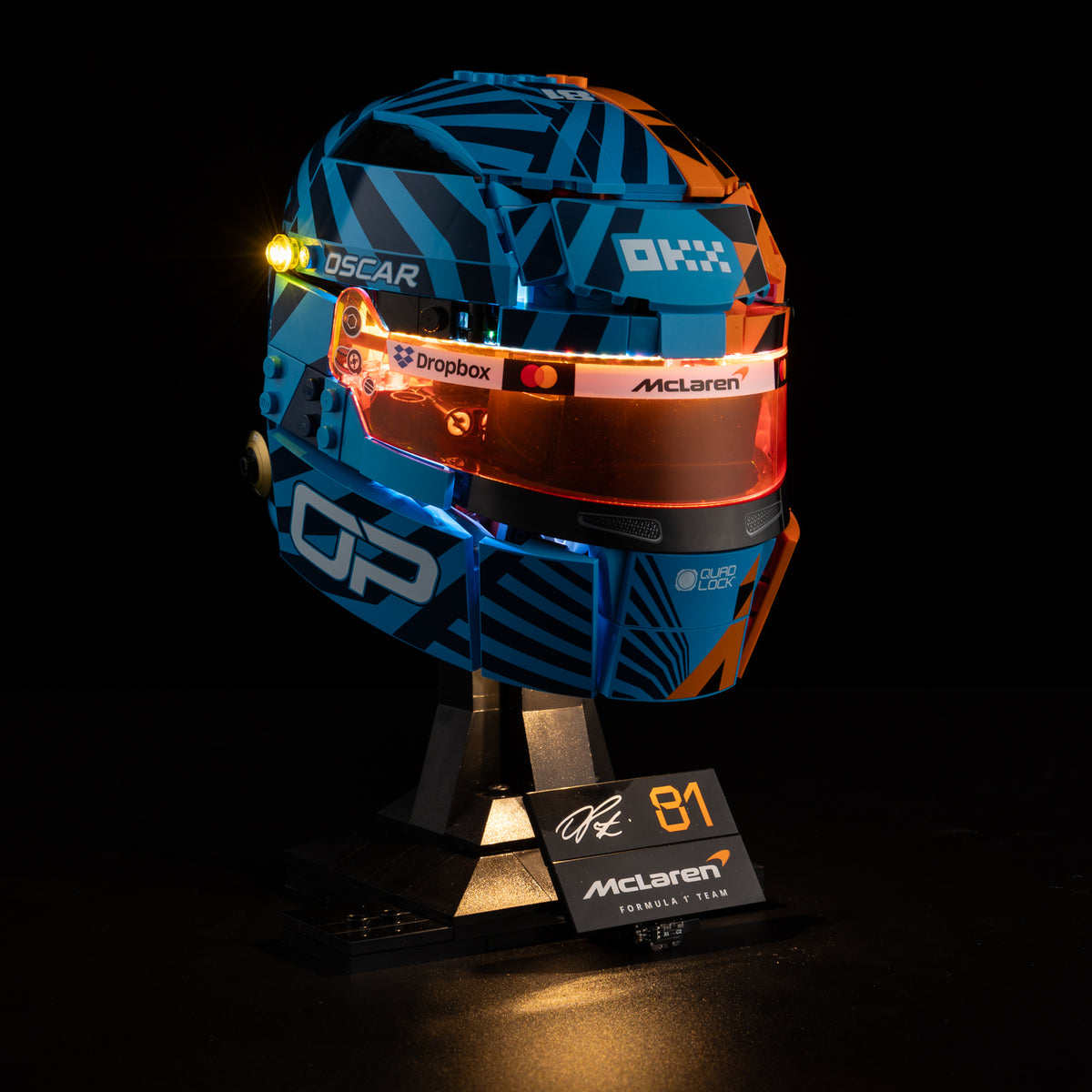 LEGO® McLaren Mastercard F1® Team Oscar Piastri Helmet 43017 Light Kit