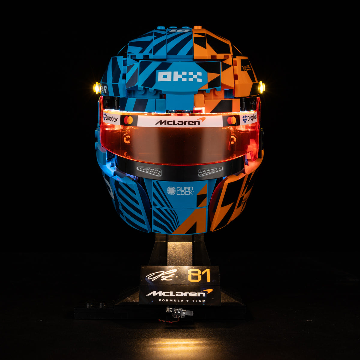 LEGO® McLaren Mastercard F1® Team Oscar Piastri Helmet 43017 Light Kit