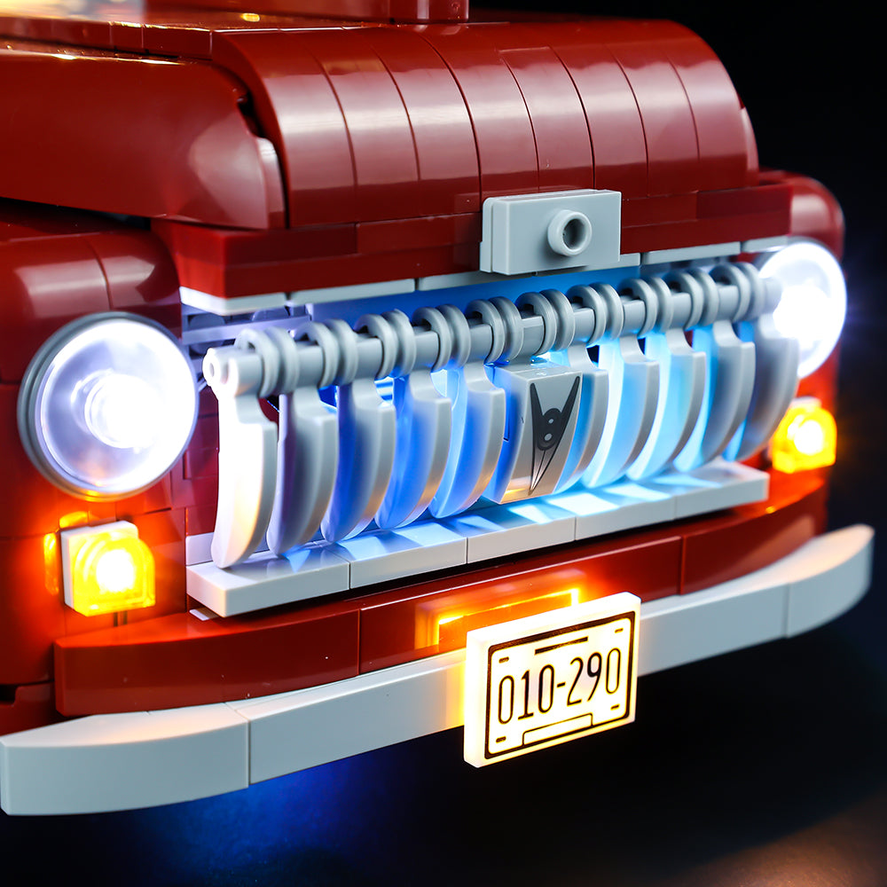 Light Kit for LEGO® Pickup Truck 10290 - front grille and headlights detail