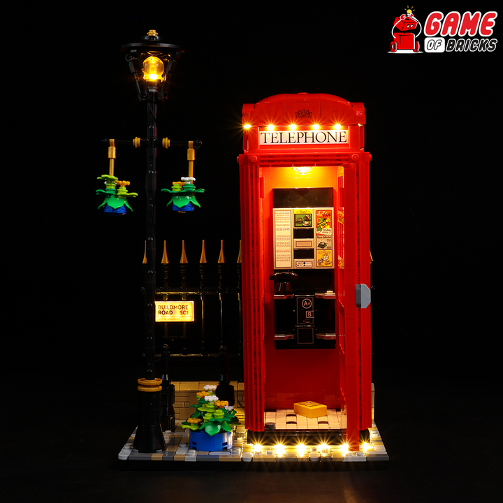 LEGO Red London Telephone Box 21347 Light Kit