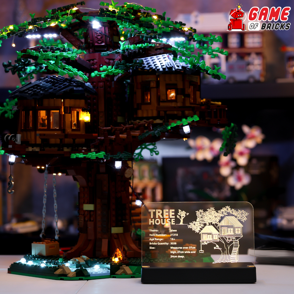 LED Nameplate for LEGO Tree House 21318