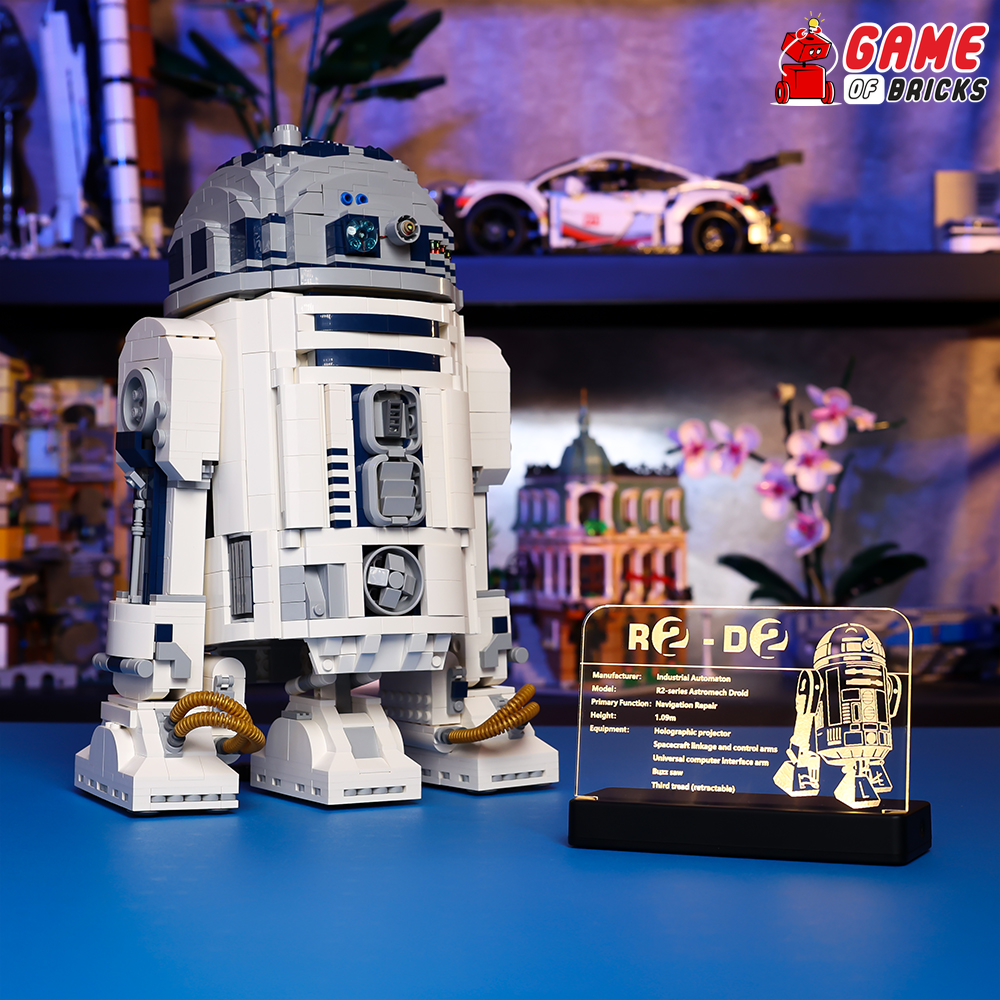 LED Nameplate for LEGO R2-D2 75308