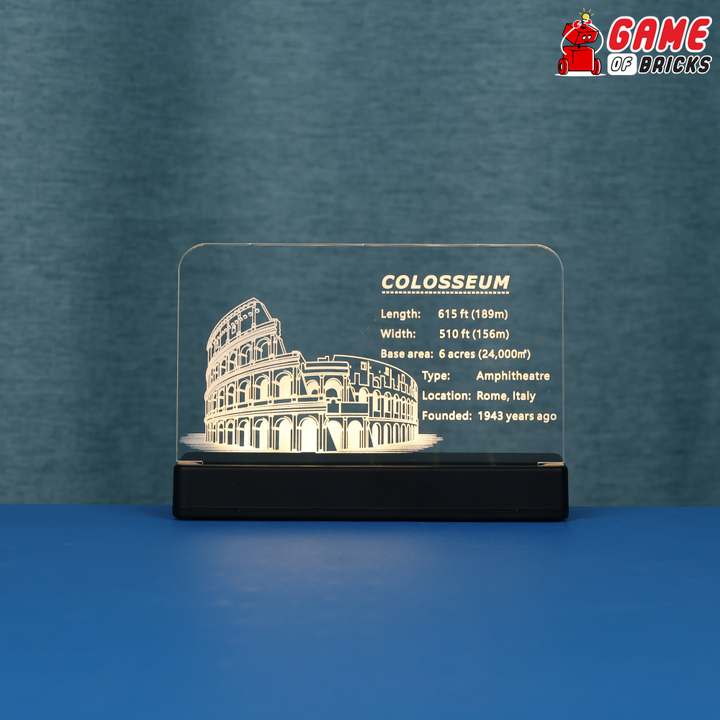 LED Nameplate for LEGO Colosseum 10276