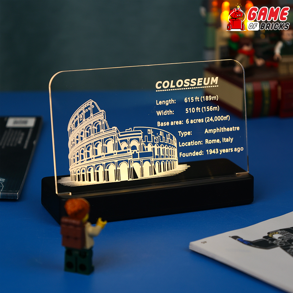 LED Nameplate for LEGO Colosseum 10276