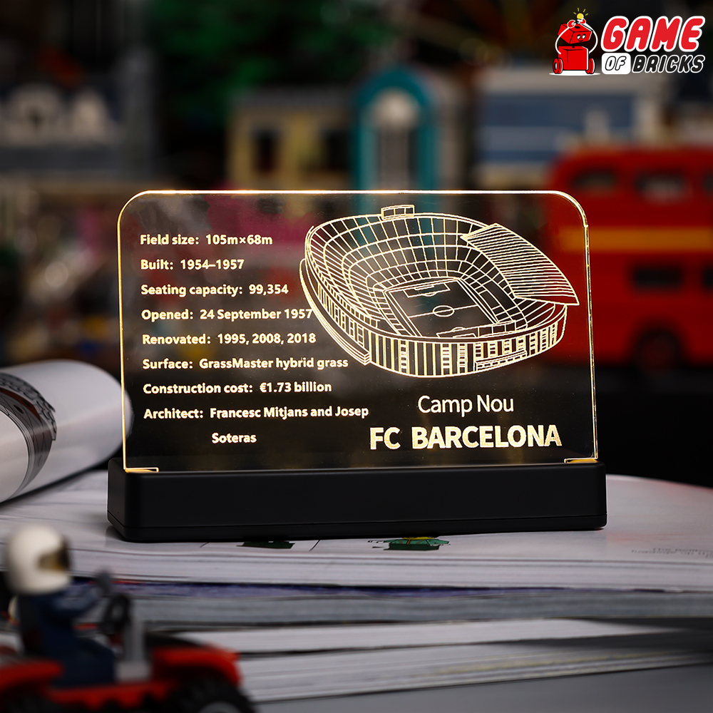 LED Nameplate for LEGO Camp Nou – FC Barcelona 10284