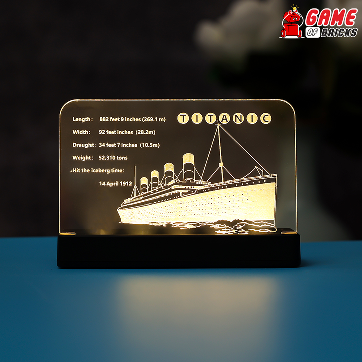 LED Nameplate for LEGO Titanic 10294