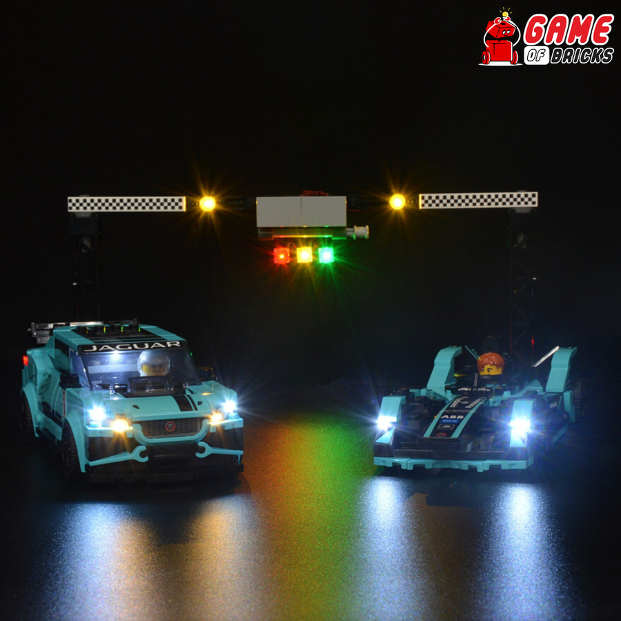 LEGO Jaguar Racing GEN2 car & Jaguar I-PACE eTROPHY 76898 Light Kit