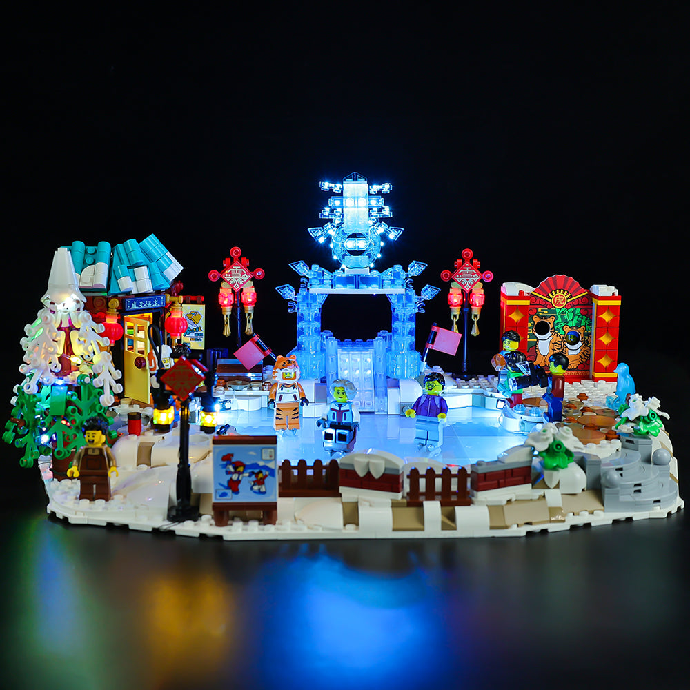 LEGO® Lunar New Year Ice Festival 80109, the festival with Game of Bricks lights